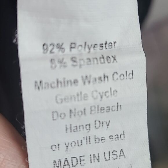 LuLaRoe Solid Black Carly Dress XS (2/4) Jersey Knit Swing Midi Pocket Hi-Low - Picture 6 of 7